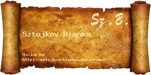 Sztojkov Bianka névjegykártya